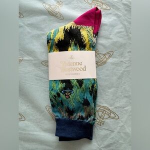 Vivienne Westwood Socks Turquoise Hot Pink